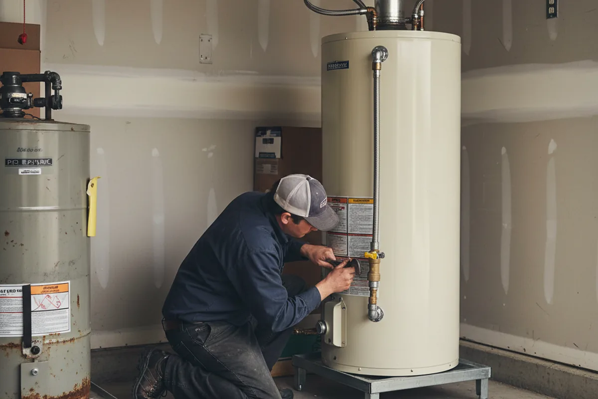 Water heater and shutoff valve replacement in Des Moines