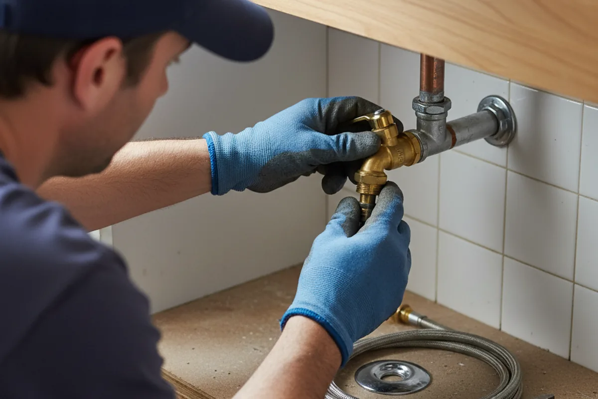 Shutoff valve and fitting work during Repiping in Des Moines